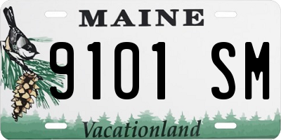 ME license plate 9101SM