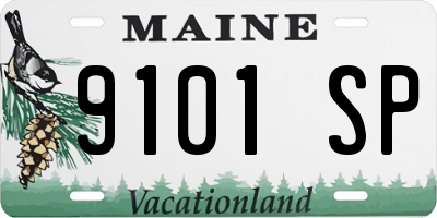 ME license plate 9101SP