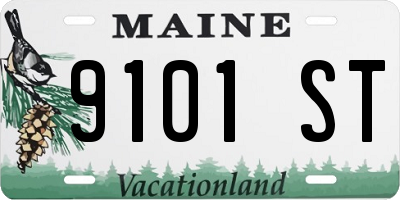 ME license plate 9101ST