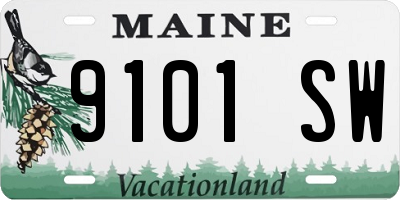 ME license plate 9101SW