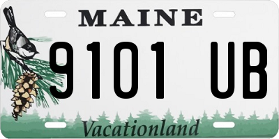 ME license plate 9101UB