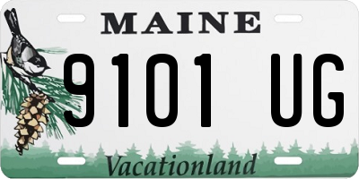 ME license plate 9101UG