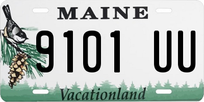 ME license plate 9101UU