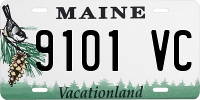 ME license plate 9101VC