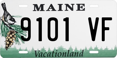 ME license plate 9101VF