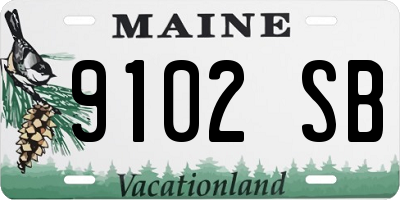 ME license plate 9102SB