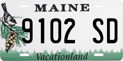 ME license plate 9102SD