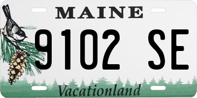 ME license plate 9102SE