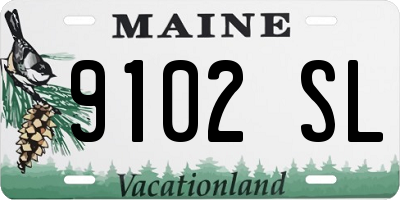 ME license plate 9102SL
