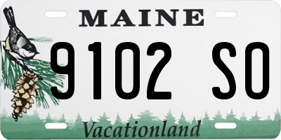 ME license plate 9102SO