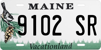 ME license plate 9102SR