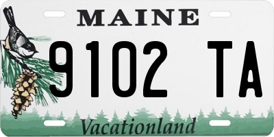 ME license plate 9102TA