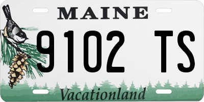 ME license plate 9102TS