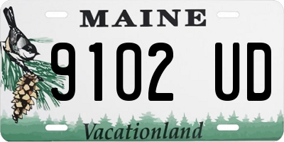 ME license plate 9102UD