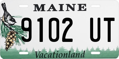 ME license plate 9102UT