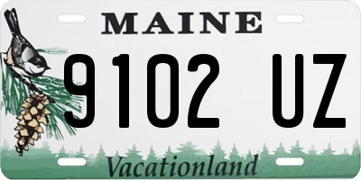 ME license plate 9102UZ
