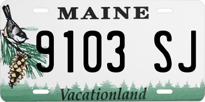 ME license plate 9103SJ