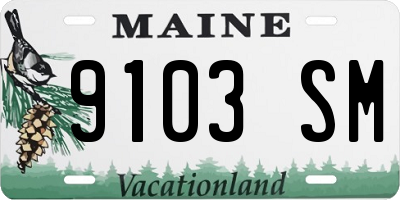 ME license plate 9103SM