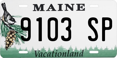 ME license plate 9103SP