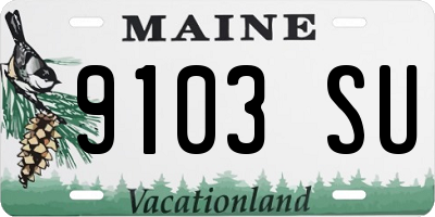 ME license plate 9103SU