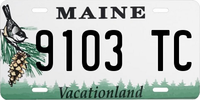 ME license plate 9103TC