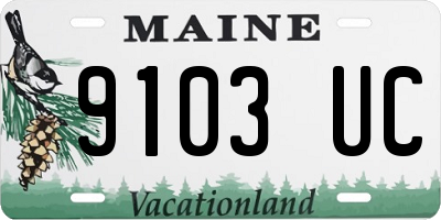 ME license plate 9103UC