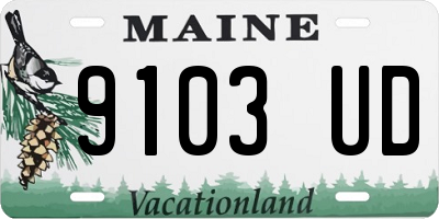 ME license plate 9103UD
