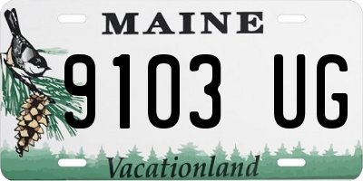 ME license plate 9103UG