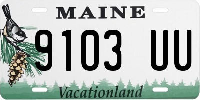 ME license plate 9103UU