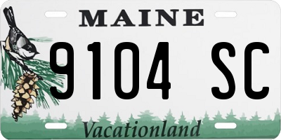 ME license plate 9104SC
