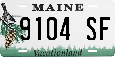 ME license plate 9104SF