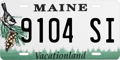 ME license plate 9104SI
