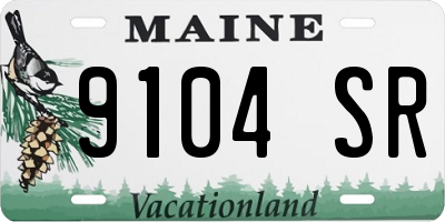 ME license plate 9104SR