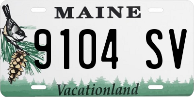 ME license plate 9104SV