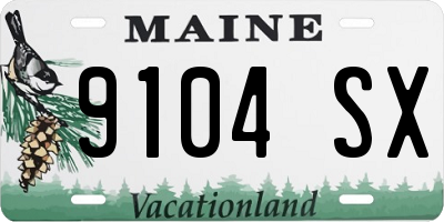 ME license plate 9104SX