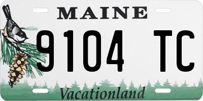 ME license plate 9104TC