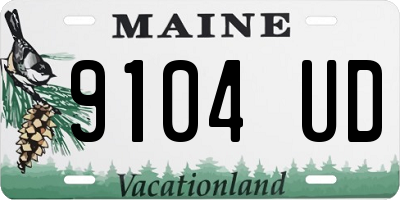 ME license plate 9104UD