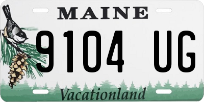 ME license plate 9104UG