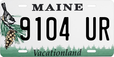 ME license plate 9104UR