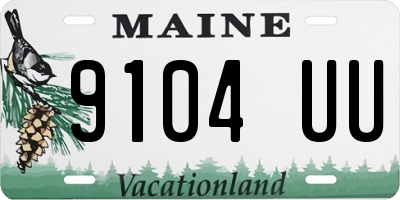 ME license plate 9104UU