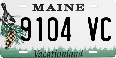 ME license plate 9104VC