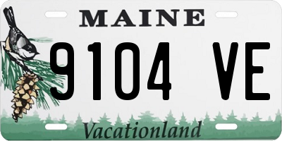 ME license plate 9104VE