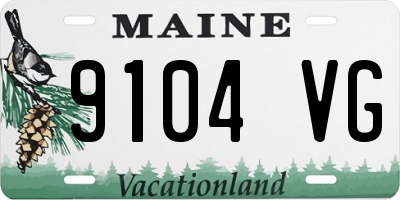 ME license plate 9104VG