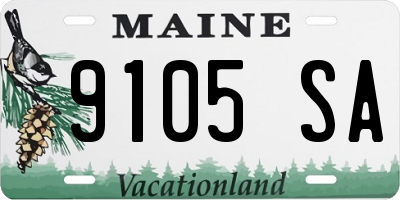 ME license plate 9105SA