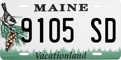 ME license plate 9105SD
