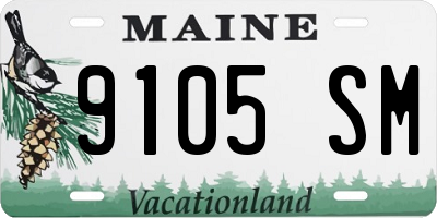 ME license plate 9105SM