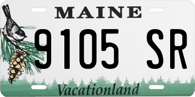 ME license plate 9105SR