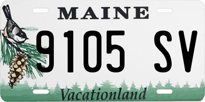 ME license plate 9105SV