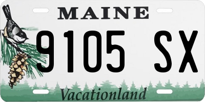 ME license plate 9105SX
