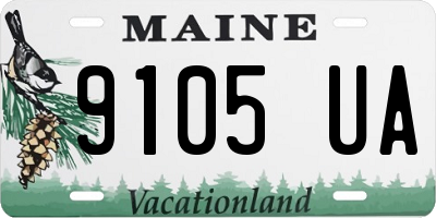 ME license plate 9105UA